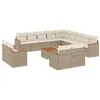 Image de vidaXL Set de canapés de Jardin avec Coussins 14 pièces, sièges avec dossiers, canapés modulaires, Meubles pour Patio, terrasse, rotin synthétique Beige