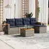 Image de vidaXL Salon de jardin 6 pcs avec coussins gris résine tressée