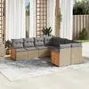 Image de vidaXL Salon de jardin avec coussins 8 pcs beige résine tressée