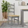 Image de vidaXL Chaises à manger lot de 2 Corona gris bois massif de pin