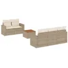 Image de vidaXL Salon de Jardin avec Coussins 6 pcs, Canapés de Patio, Ensemble de Meubles, Mobilier de Terrasse Extérieur, Beige Résine Tressée