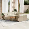 Image de vidaXL Salon de jardin avec coussins 9 pcs beige résine tressée