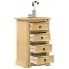 Image de vidaXL Table de chevet Corona 53x39x84 cm bois de pin massif