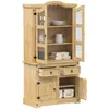 Image de vidaXL Vitrine en verre Corona 100x48,5x179 cm bois massif de pin
