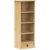 Image de vidaXL Armoire à CD Corona 40x30x110 cm Bois de pin Massif, unité de Rangement CD, Armoire de Rangement CD, Meubles de Rangement CD, Armoire à étagère