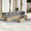 Image de vidaXL Salon de jardin avec coussins 8 pcs beige résine tressée