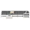 Image de vidaXL Salon de jardin 7 pcs blanc bois de pin massif