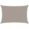 Image de vidaXL Voile d'ombrage 160 g/m² rectangulaire Gris Clair 2,5x3,5m PEHD, Voile de Soleil, Voile d’ombrage, Store de Patio, Voile de Pare-Soleil