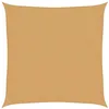Image de vidaXL Voile d'ombrage 160 g/m² carré sable 2x2 m PEHD, voile de soleil, voile d’ombrage, store de patio, voile de pare-soleil, voile de jardin
