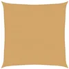 Image de vidaXL Voile d'ombrage 160 g/m² carré sable 4x4 m PEHD, voile de soleil, voile d’ombrage, store de patio, voile de pare-soleil, voile de jardin