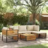 Image de vidaXL Salon de jardin avec coussins 6 pcs bois d'acacia solide