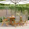 Image de vidaXL Chaises inclinables de jardin lot de 6 gris rotin bois massif