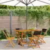 Image de vidaXL Chaises de jardin pliantes lot de 4 noir bois d'acacia massif