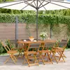 Image de vidaXL Chaises de jardin pliables lot de 8 gris bois d'acacia massif
