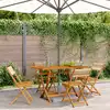 Image de vidaXL Chaises de jardin pliantes lot de 4 beige bois d'acacia massif