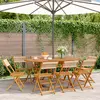 Image de vidaXL Chaises de jardin pliantes lot de 8 beige bois d'acacia massif