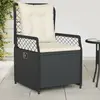 Image de vidaXL Chaises inclinables de jardin lot de 2 noir résine tressée
