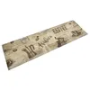 Image de Tapis de cuisine lavable imprimé café marron 45x150 cm velours