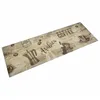 Image de vidaXL Tapis de Cuisine Lavable Imprimé Café, Paillasson Antidérapant, Tapis de Sol, Tapis Devant Évier, Moderne, Marron 60x180 cm Velours