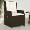Image de vidaXL Chaises inclinables de jardin lot de 2 marron résine tressée