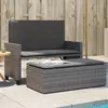 Image de vidaXL Banc de jardin avec coussins et repose-pied gris résine tressée