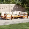 Image de vidaXL Salon de jardin avec coussins 6 pcs bois d'acacia solide