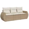 Image de vidaXL Ensemble de Meubles de Jardin avec Coussins - Beige - Polyrotin