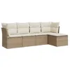 Image de vidaXL 5 pcs. Ensemble de Meubles de Jardin avec Coussins, Beige, polyrotin