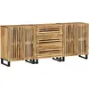 Image de vidaXL Buffets 3 pcs 60x34x75 cm bois de manguier massif brut