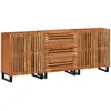 Image de vidaXL Buffets 3 pcs 60x34x75 cm bois d'acacia massif