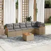 Image de vidaXL Salon de jardin avec coussins 7pcs mélange beige résine tressée