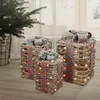 Image de ECD Germany Set de 3 Boîtes Cadeaux LED, Marron, Rotin Enneigé, Fonctionnant sur Piles avec Minuterie, Éclaraige Blanc Chaud, pour Arbre de Noël, Décoration Cadeau Noël, Boîtes Guirlandes Lumineuses