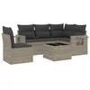 Image de vidaXL Salon de Jardin avec Coussins 6 pcs, Canapés de Terrasse, Ensemble de Meubles de Patio, Mobilier d'Extérieur, Gris Clair Résine Tressée