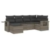 Image de vidaXL Salon de Jardin 6 pcs avec Coussins Gris Clair résine tressée