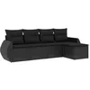 Image de vidaXL Salon de Jardin avec Coussins 5 pcs, Canapés de Terrasse, Ensemble de Meubles de Patio, Mobilier d'Extérieur, Noir Résine Tressée
