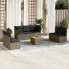 Image de vidaXL Salon de jardin 8 pcs avec coussins gris résine tressée