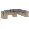 Image de vidaXL Salon de Jardin avec Coussins 12 pcs, Canapés de Terrasse, Ensemble de Meubles de Patio, Mobilier d'Extérieur, Mélange Beige Résine Tressée