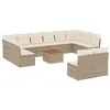 Image de vidaXL Salon de Jardin avec Coussins 13 pcs, Canapés de Terrasse, Ensemble de Meubles de Patio, Mobilier d'Extérieur, Beige Résine Tressée