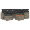 Image de vidaXL Salon de Jardin avec Coussins 7 pcs Gris résine tressée