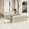 Image de vidaXL Salon de jardin avec coussins 9 pcs beige résine tressée