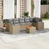 Image de vidaXL Salon de jardin avec coussins 8 pcs beige résine tressée