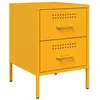 Image de vidaXL Table de Chevet Jaune Moutarde 36x39x50,5 cm Acier
