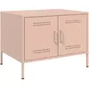 Image de vidaXL Table basse rose 68x50x50,5 cm acier