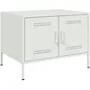 Image de vidaXL Table basse blanc 68x50x50,5 cm acier