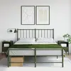 Image de vidaXL Tables de chevet 2 pcs vert olive 36x39x50,5 cm acier
