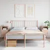 Image de vidaXL Tables de chevet 2 pcs rose 36x39x68 cm acier