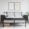 Image de vidaXL Tables de chevet 2 pcs noir 36x39x68 cm acier