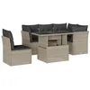 Image de vidaXL Salon de Jardin 6 pcs avec Coussins Gris Clair résine tressée