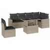 Image de vidaXL Salon de Jardin avec Coussins 7 pcs Gris Clair résine tressée