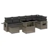 Image de vidaXL Salon de Jardin 8 pcs avec Coussins Gris résine tressée
